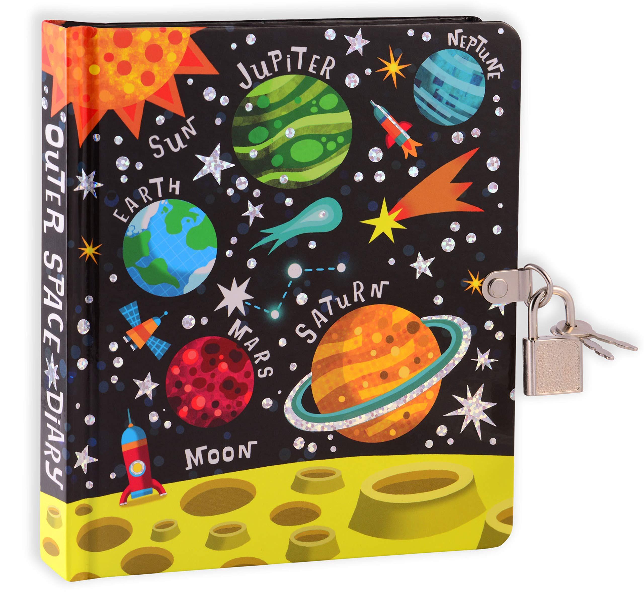 Mollybee Kids Outer Space Lock and Key Diary