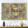 thumbnail image 2 of Designart 'Glam Metallic Form I' Modern Wall Clock, 2 of 3