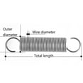 2 Piece 304 small extension spring 1mm x 12mm x 80mm