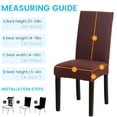 thumbnail image 3 of Chair Covers for Dining Room, Stretch Dining Chair Covers Removable Chair Protector Covers for Dining Room, Hotel, Ceremony (Brown, 6 Pack), 3 of 11