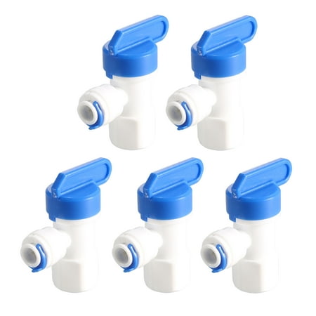 Unique Bargains Tank Ball Valve M12X 1/4 Tube 5Pcs for Water Reverse Osmosis Filter system