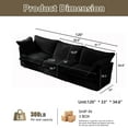 thumbnail image 5 of 120" 3-Seater Sofa,  Oversized Modern Deep Seat Couch for Living Room or Apartment, Removable Cover,Beige, 5 of 11