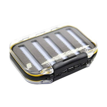 Anckoeil Decoration Ornaments Transparent Double-Sided Transparent Fly Box Fly Fishing Box Double-Faced Fishing Tackle Box Sequin Box Fishhook Box Fishing Tackle Box