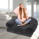 thumbnail image 5 of Cama Grande Para Perros Humanos, Cama De Felpa Para Perros Humanos, Color Gris Oscuro, Lavable, Cómoda Para Personas, Mascotas Grandes, Perros Y Gatos, 5 of 7