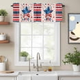 thumbnail image 3 of USA 250 Years Independence Day Flag Star Valances for Windows,Kitchen Valance Rod Pocket Short Curtain, Fireworks Design Valance Curtain Window Valances for Bedroom Bathroom Living Room 42x18in, 3 of 9