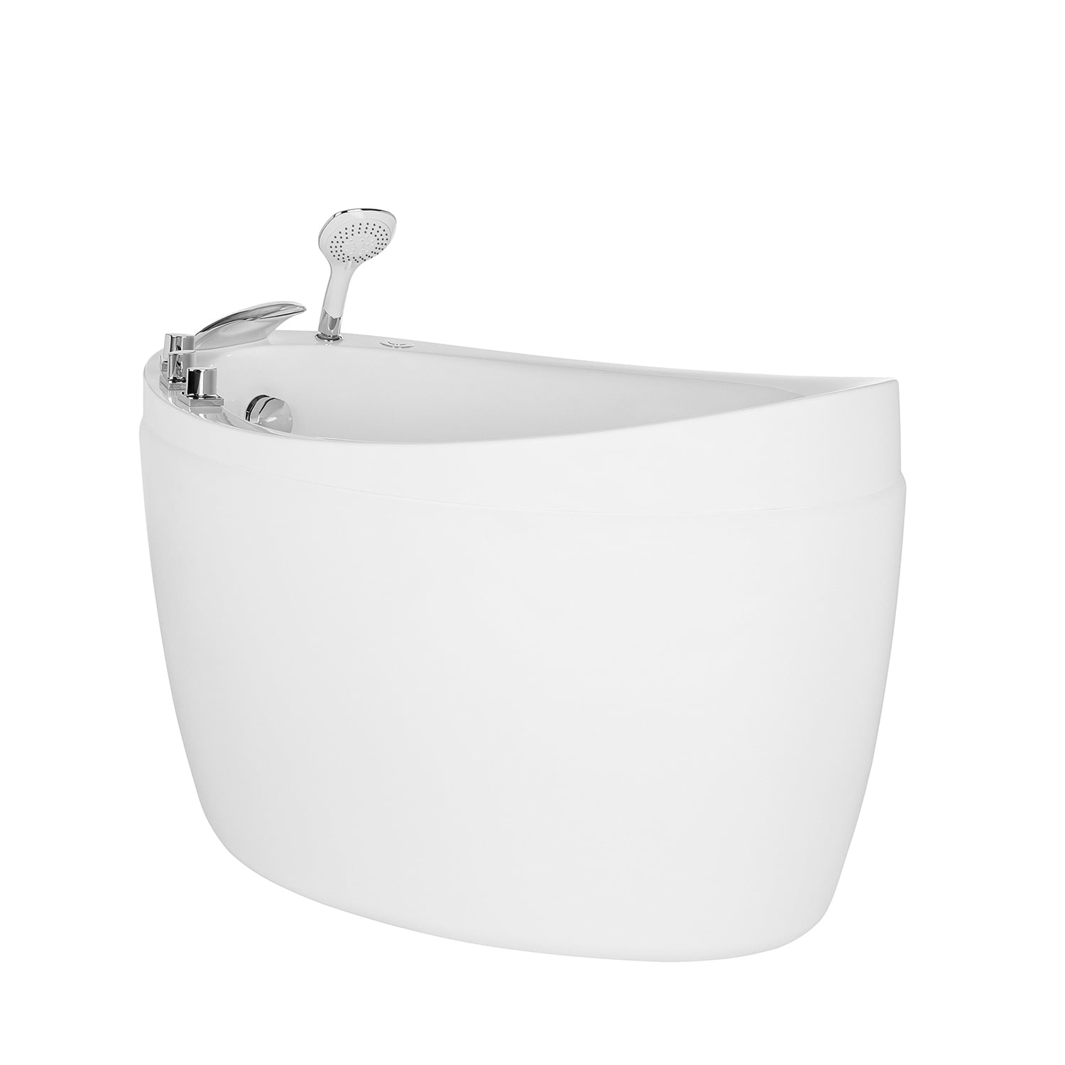 "EMPAVA 59"" W x 31.5"" D x 30.71"" H in. Oval Freestanding Air Jets Bathtub Deep Soaking Tub in White"