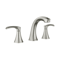Moen Graeden 84138SRN Spot Resist Brushed Nickel 2-Handle 8-in Widespread WaterSense Bathroom Sink Faucet with Drain