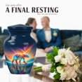 thumbnail image 4 of JAGASY Bear Urn for Father, Blue Small Urns for Human Ashes Keepsake, Polar Bear Northern Lights & Snowy Mountain Decorative Urns for Parents, Memorial Mini Urn for Mother, (3 Inch), 4 of 7