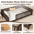 thumbnail image 5 of Sesslife Twin Montessori Floor Bed, Twin Size Floor Bed with Fence Without Door, Toddler Bed with Salts, Safety Guardrails, No Box Spring Needed, Twin Bed for Kids Girls, Boys, Espresso, 5 of 9