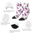 thumbnail image 3 of Bingfone Orchids Flowers Design Patterned Men's Women's Casual Cotton Socks, 3 of 5