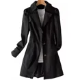 thumbnail image 1 of Gabardina De Mujer Chaqueta De Moda Corta De Color Sólido, 1 of 8