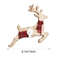 thumbnail image 7 of Lighted Wooden Christmas Reindeer Wall Decor Sign With LED Lights Hanging Ornament Fireplace Mantel Holiday Decoration, 7 of 7