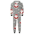thumbnail image 5 of Odeerbi Christmas Onesie Pajamas for Family Holiday Sleep Jumpsuit Long Sleeve Family Christmas Pajamas Matching Sets Dad Printed Loungewear Jumpsuit Sleepwear Xmas PJs Set Gray, 5 of 5