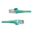 thumbnail image 3 of StarTech.com 7ft LSZH CAT6a Ethernet Cable, Aqua, 10 Gigabit Snagless RJ45 100W PoE Patch Cord, CAT 6A 10GbE 27AWG S/FTP Network Cable w/Strain Relief, Fluke Tested/ETL - Low Smoke Zero Halogen Category 6A (NLAQ-7F-CAT6A-PATCH) - Patch cable - RJ-45 (M) to RJ-45 (M) - 7 ft - S/FTP - CAT 6a - IEEE 802.3bt - halogen-free, molded, snagless, stranded - aqua, 3 of 4