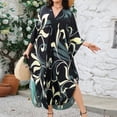 thumbnail image 6 of HAJWOH Kaftan Loungewear Dress Women’s V Neck Batwing Sleeve Lightweight Plus Size Beach Cover Up, 6 of 6