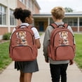 thumbnail image 3 of SCRAWLGOD Book Tiger Pattern Brown Casual 17 Inches Laptop Backpack, Portable Daypack for Travel Work Commute School, Practical Spacious Organized Classic Design, 3 of 5