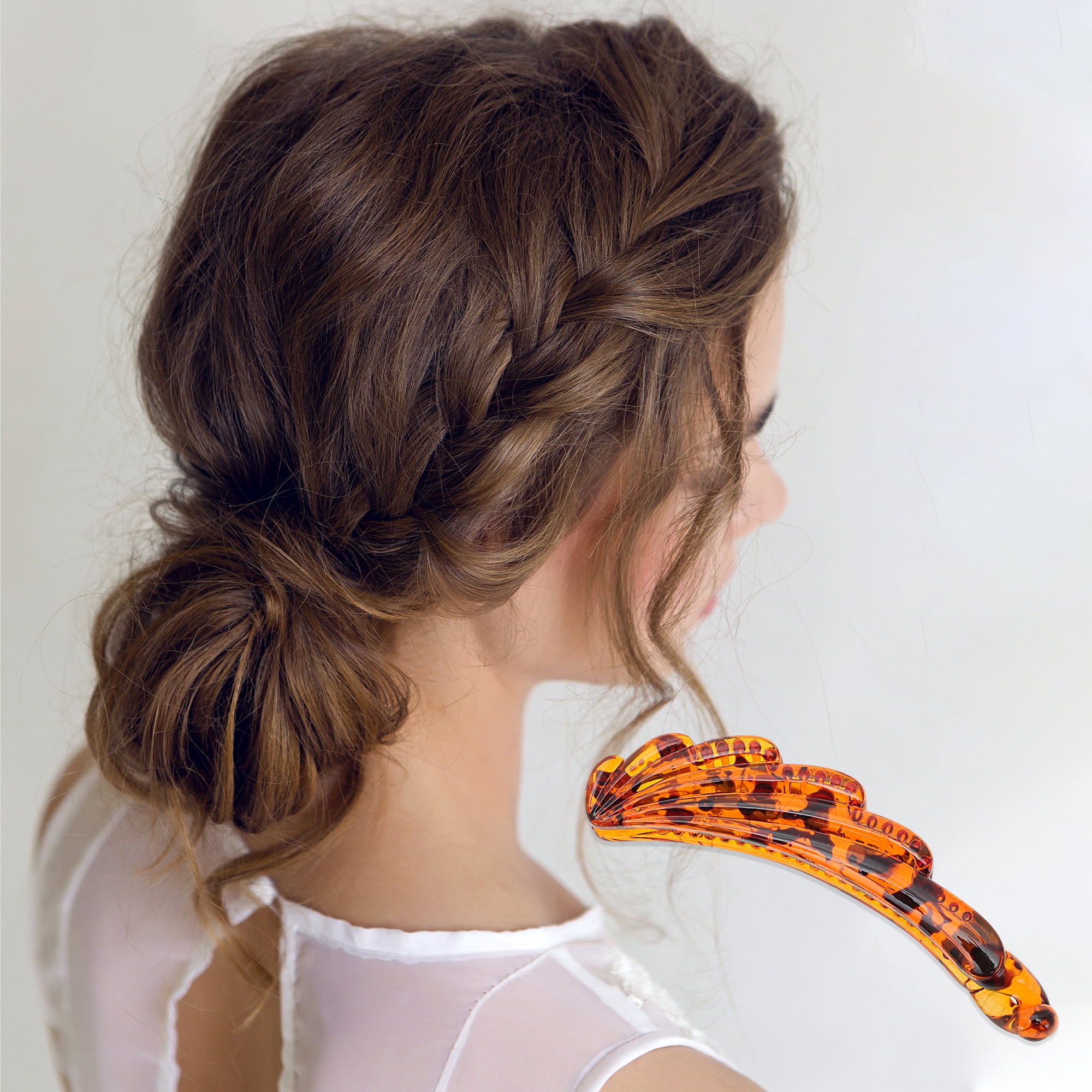NOMADIC NOOK Elegant Wavy Edge Hair Clips Hairdo Clip Multicolor 5 Pcs