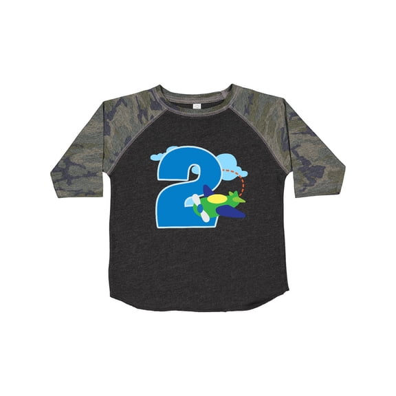 Inktastic 2nd Birthday Airplane Boys 2 Year Old Boys Toddler T-Shirt
