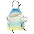 thumbnail image 1 of Cloud Apron, Semi Circle Soft Colored Rainbow Stripes and Tiny Stars in the Sky Illustration, Unisex Kitchen Bib with Adjustable Neck for Cooking Gardening, Adult Size, Multicolor, by Ambesonne, 1 of 4