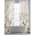 thumbnail image 6 of Floral Flower Semi Sheer Curtains 84 Inch Length 2 Panels Set, Modern Oil Painting Watercolor White Sheer Kitchen Curtain Privacy Voile Window Curtain for Living Room Bedroom Rod Pocket Drapes, 6 of 7