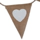 thumbnail image 3 of Banderas de lino para bodas románticas Banderines triangulares con corazones de amor, 3 of 5
