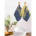 thumbnail image 2 of Happy Easter Rabbits Kitchen Dish Towels for Drying Dishes Set of 4, Spring Daisy Navy Silhouette Yellow Waffle Weave Microfiber Hand Tea Bathroom Towels Quick Dry & Absorbent Towel 12x12, 2 of 7