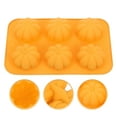 thumbnail image 3 of Pumpkin Chocolate Mold 6-cave Reusable Pumpkin Shaped Small Cake Candy Mold, 3 of 8