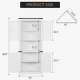 thumbnail image 3 of TROPOW Tall Corner Storage Cabinet, Bathroom Floor Storage Cabinet with Doors and Adjustable Shelves, Freestanding Tall Cabinet Organizer for Bathroom, Kitchen, Living Room, 3 of 9