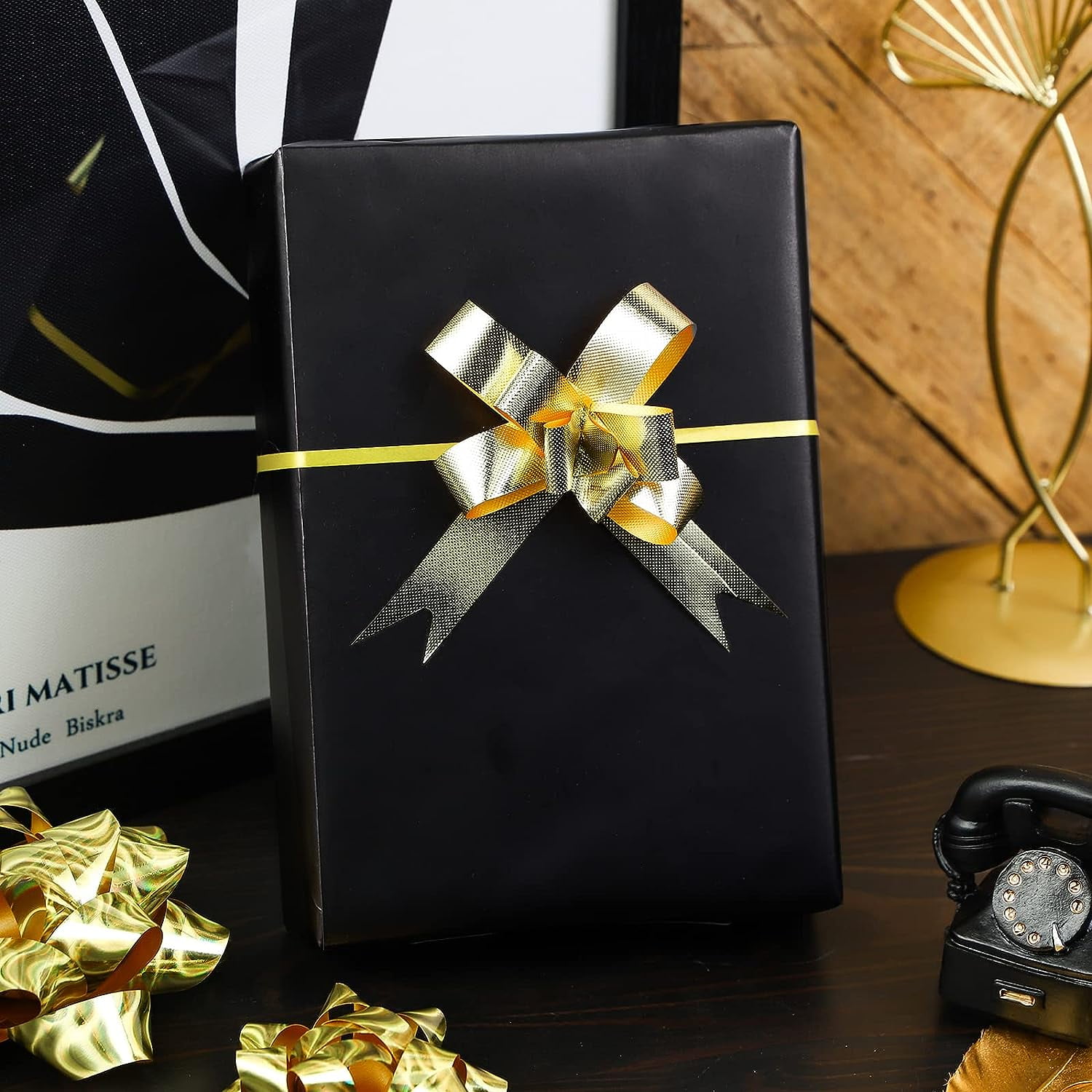 Masculine Gift Wrap - Black Diamonds/Kraft Gift Wrap #E3030 B