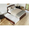 thumbnail image 3 of AFI Warren Solid Wood Queen Bed w/ Footboard & Twin XL Trundle in Walnut, 3 of 4