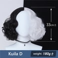 thumbnail image 2 of Jumpingount Peluca de disfraz negra y a juego, pelo rizado largo para juego de rol, accesorio de Cosplay resistente al calor para mujer, vestido de Cuidado del cabello Tipo4, 2 of 6