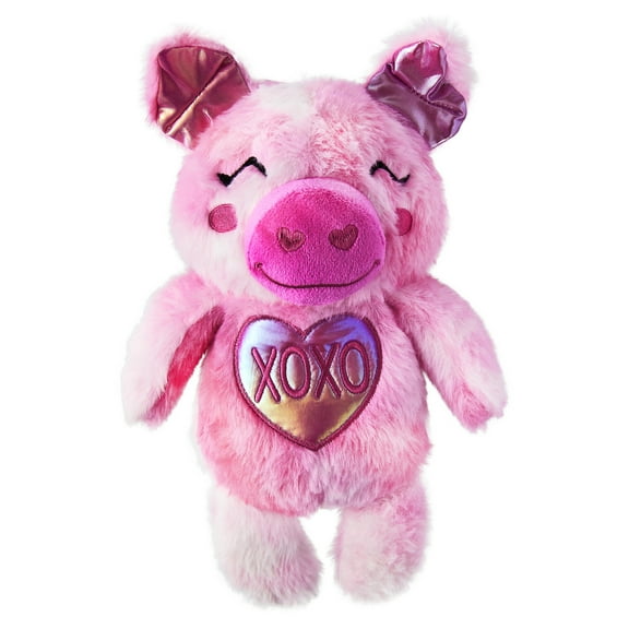 Vibrant Life Valentine's Day Sugar Snout Plush Dog Toy, Pink, 10"