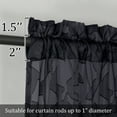 thumbnail image 7 of OVZME Leila Sheer Black Curtain 54 Inch Length 2 Panels Set, Soft Small Window Curtain with Clip Leaf, Rod Pocket Cortinas Para Ventanas Panels for Bedroom Living Room, 40Wx54L Inch, Black, 7 of 7