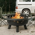 thumbnail image 3 of MistMo 32Inch Steel Wood Burning Outdoor Fire Pit with Poker, 3 of 6