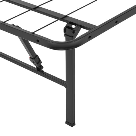 MAINSTAYS 14″ HIGH QUAD FOLD STEEL PLATFORM BED FRAME, QUEEN