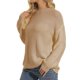 thumbnail image 1 of Suéter elegante Gibobby Sexy de mujer personalizado de fábrica 2022 Cuello Redondo Manga Larga Caqui XL, 1 of 2