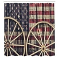 thumbnail image 3 of Ambesonne Western Shower Curtain, Antique American Flag, 69"Wx75"L, Multicolor, 3 of 5