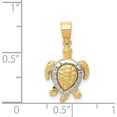 thumbnail image 5 of 14K Two-Tone Gold Turtle Charm (20 X 12) Made In United States k4880, 5 of 6