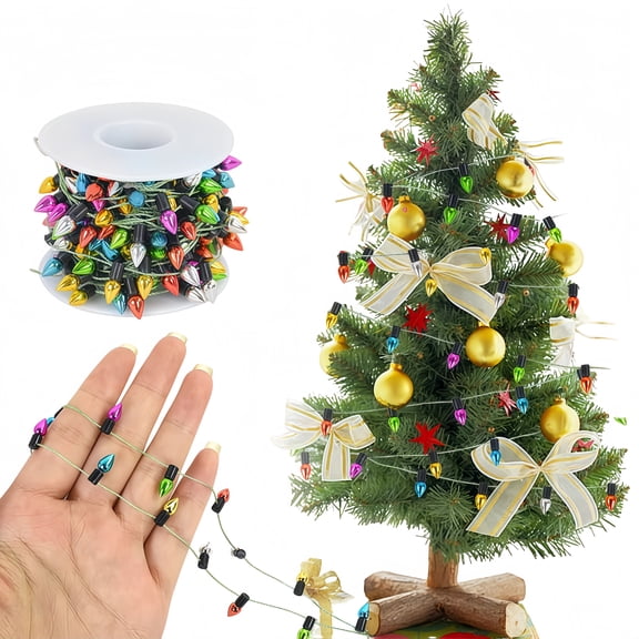 5M/Roll Christmas Decoration Light String Xmas Wreath DIY Color Bulb Ornaments Pendant Merry Xmas Party Decor New Year Navidad