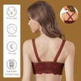 thumbnail image 3 of FallSweet Front Close Push Up Bra Wireless Lace Brassiere Multiway Full Coverage, 3 of 5