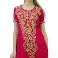 thumbnail image 7 of Bimba Women's Designer Embroidered Kurta Indian Long Kurti Tunic Blouse, 7 of 7