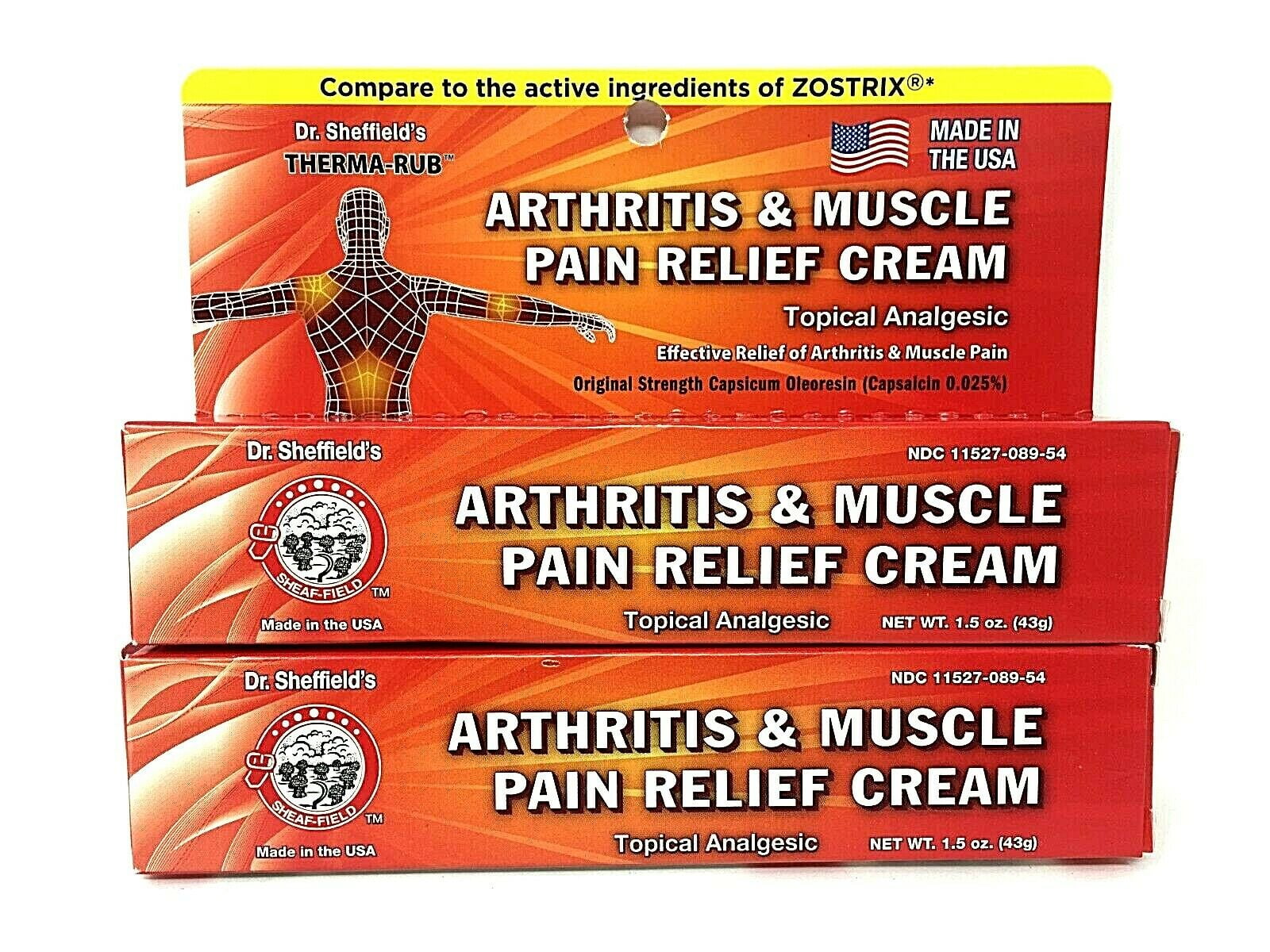 Dr.Sheffield Arthritis $ Muscle Pain Relief Cream Pack of 2 - Walmart