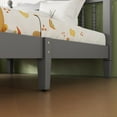 thumbnail image 6 of Twin Size Bed Frame with Headboard, Wooden Platform Bed Frame with Sturdy Bed Slats Support,No Box Spring Needed, Noise-free Design, Easy Assembly, Gray, 6 of 12