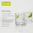 thumbnail image 3 of True Rocks Glasses for Whiskey, Spirits, Old Fashioned, 12oz, Set of 4, 3 of 6