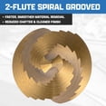 thumbnail image 3 of NEIKO 10623A Step Drill Bit, 9 Steps 1/2" to 1" Spiral High Speed Steel, Titanium Nitride Coated, 3/8" Tri Flat Step Bits for Steel, Metal, Wood, Plastic, Unibit Cone Drill Bits, Two Flute, 3 of 8