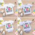 thumbnail image 3 of LOVEBAY Kids Outfits Sister Matching Outfits For Baby & Little Girl Crew Neck Cute Letter Print T-shirt Summer Plain Top Tees Toddler Girls T-shirt, 3 of 5