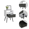 thumbnail image 4 of FM FURNITURE Allie Nightstand, Superior Top, Open Shelf, One Drawer, 4 of 6