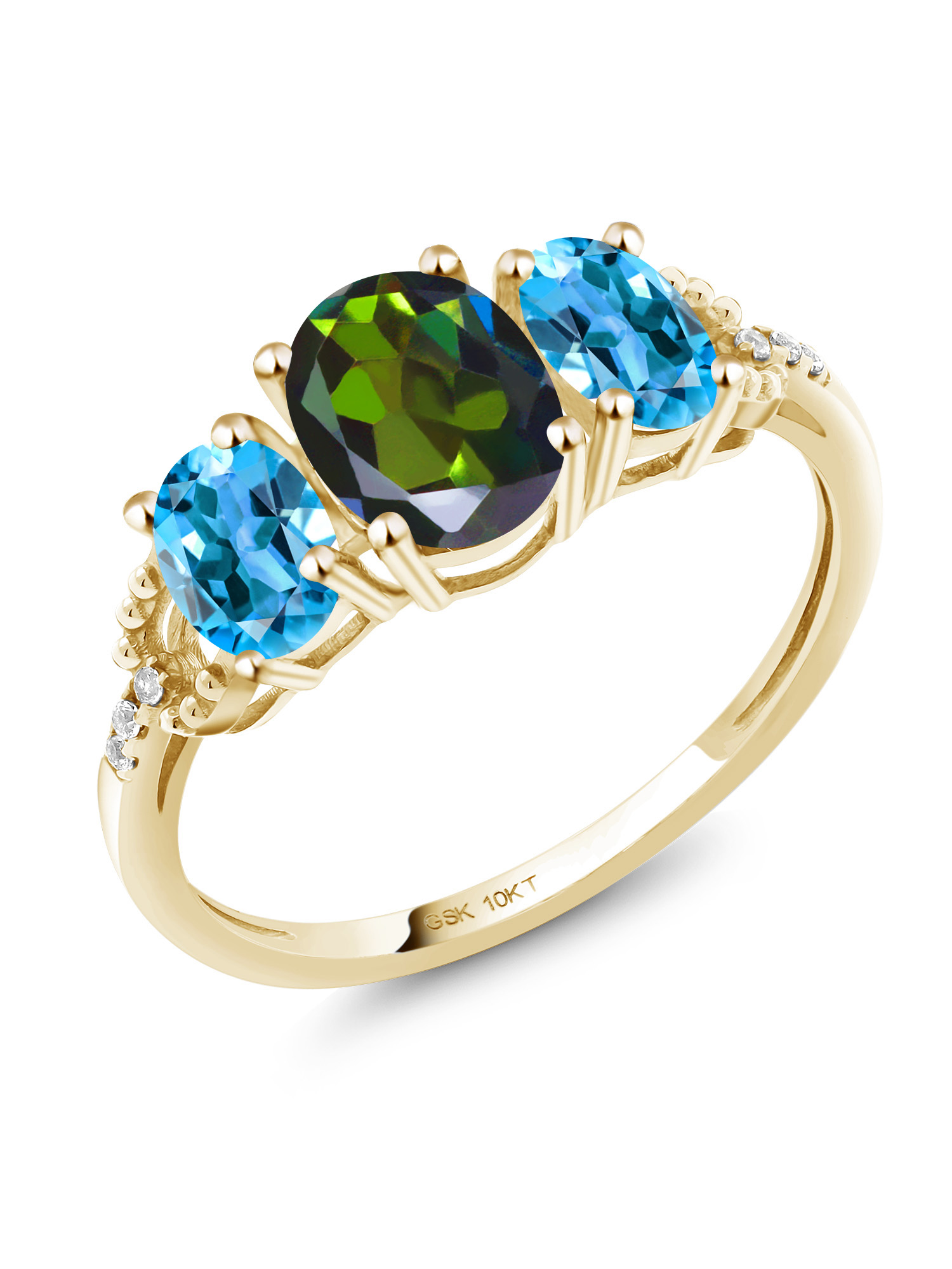 Clothing Shoes Jewelry Gem Stone King 1 92 Ct Oval Black Onyx Sky Blue Topaz 18k Yellow Gold Plated Silver Ring Wedding Engagement Timberlinetours Com