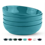 Kook Porcelain Pasta Bowl 40 Oz, Set of 4, Ocean Blue