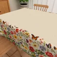 thumbnail image 4 of Nanqianyi Floral Edge Tablecloth,Waterproof Reusable Rectangle Table Cover for Kitchen Dining Party,60"x70", 4 of 6